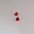 wholesale 14K Gold Ceramic Red Heart Gold-Trimmed Heart Earrings Cute Retro Korean Style-0-1