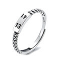 wholesale S925 sterling silver Thai silver fashion minimalist unisex couple's braided twist ring 1314 lifetime couple ring-0-4