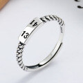 wholesale S925 sterling silver Thai silver fashion minimalist unisex couple's braided twist ring 1314 lifetime couple ring-0-0