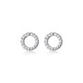 wholesale S925 Sterling Silver Korean-style Minimalist Small Round Diamond Stud Earrings for Women, Sweet and Elegant Student Jewelry G7202-0-4