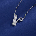 wholesale S925 Sterling Silver 26 Letters Alphabet Necklace Ins Trendy Brand Zircon Inlaid Hip Hop Popular Pendant Jewelry-0-22