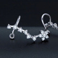 wholesale Sterling Silver S925 Small Fresh Seven-Star Full Diamond Ear Crawler Ear Climber Earrings for Women Wholesale E0713-0-7