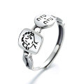 wholesale Sterling Silver Korean-style Cute Creative Little Boy Engraved Ring Minimalist Thai Silver Vintage Lettering Hip Hop Single Ring-0-4