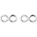 wholesale Sterling Silver Earrings Women Korean Style Small Fresh Creative Infinity Symbol Hollow-Out Minimalist Earrings G3841-0-4