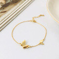 wholesale S925 Sterling Silver Women's Double Layer Butterfly Bracelet,ins。-0-1