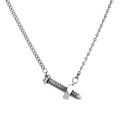 wholesale S925 Sterling Silver Heavy Duty Screw Necklace for Women, Hip-Hop Minimalist Style Choker Chain Accessory-0-4