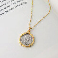wholesale 925 Silver Vintage Greek Revival Portrait Coin Pendant Necklace, Niche Design Cross-Border Ready Stock-0-5