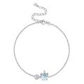 wholesale Pure Silver Cute Style Dreamy Unicorn Natural Sky Blue Topaz Bracelet Korean Style String Bracelet Internet Famous-0-4