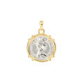 wholesale 925 Silver Vintage Greek Revival Portrait Coin Pendant Necklace, Niche Design Cross-border Ready Stock-0-0