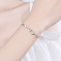 wholesale 925 Sterling Silver Heart Link Bracelet for Women, Student Lady Jewelry Accessories Birthday Gift-0-3