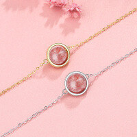 wholesale S925 Sterling Silver Rotating Planet Bracelet Red Agate Versatile Minimalist INS Carnelian Hypoallergenic Jewelry-YG006 yellow gold, approximately 2.13 grams  925 silver