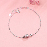 wholesale 925 Sterling Silver Small Waist Chain Ins Niche Design Women's Pure Silver Best Friend Student Couple Minimalist Jewelry-YG004/white gold about 1.59 grams 925 silver