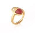 wholesale 925 Sterling Silver Set Retro Adjustable Agate Index Finger Ring with Certificate, Openable Red Agate Women's Ring-0-4