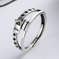 wholesale Metal S925 Silver Lock Head Ring for Women, Minimalist Ins Trendy Internet Celebrity Fashion, Aloof Style Personality Adjustable Index Finger Ring Vintage-0-0