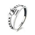 wholesale Metal S925 Silver Lock Head Ring for Women, Minimalist Ins Trendy Internet Celebrity Fashion, Aloof Style Personality Adjustable Index Finger Ring Vintage-0-4