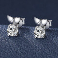 wholesale S925 Sterling Silver Moissanite Fish Ear Studs for Women, Simple and Fashionable, Elegant and Petite, Cute Trendy Earrings-0-0