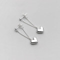 wholesale S925 Sterling Silver Korean Style Minimalist Fresh Small Heart Earrings, Japanese Sweet Fashion Ear Accessories G7402-0-4