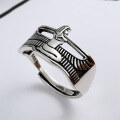 wholesale S925 Sterling Silver Guardian Angel Wing Pair Ring, Adjustable Unisex Ring-0-1