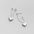 wholesale S925 Sterling Silver Korean Style Minimalist Fresh Small Heart Earrings, Japanese Sweet Fashion Ear Accessories G7402-0-3