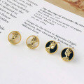 wholesale S925 Sterling Silver Queen Portrait Resin Shell Earrings,。-0-1