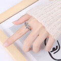 wholesale Metal S925 Silver Lock Head Ring for Women, Minimalist Ins Trendy Internet Celebrity Fashion, Aloof Style Personality Adjustable Index Finger Ring Vintage-0-3