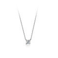 wholesale S925 Silver Eight Hearts and Eight Arrows Single Diamond Pendant Necklace for Women, Sweet and Super Sparkly Four-Prong Setting Minimalist Internet-Famous Collarbone Chain D7837-0-4