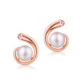 wholesale 925 Sterling Silver Earrings Fashion Elegant Pearl Ear Studs Women Korean Style Jewelry Wholesale-0-5