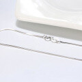 wholesale S925 Sterling Silver Cloud-Pull Jewelry Octagon Snake Chain 075mm Minimalist Versatile Plain Chain for Layering Bare Chain-0-3
