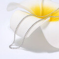 wholesale S925 Sterling Silver Jewelry, White Gold Bead Chain 12mm, Plain Chain Matching Chain Collarbone Chain Manufacturer-0-2