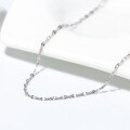 wholesale S925 Sterling Silver Cloud-Pull Jewelry 15mm Tile Chain Versatile Collarbone Necklace Bare Chain Factory Direct Wholesale-0-2