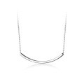 wholesale S925 silver Japanese minimalist smile necklace for women, elegant curved line collar necklace D3543-0-4