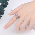 wholesale 925 Sterling Silver Arrow Ring Women's Korean Minimalist Ins Fashion Simple Niche Style Open Adjustable Index Finger Ring-0-3