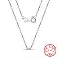 wholesale S925 Sterling Silver Jewelry 06 Box Chain Necklace, Versatile Collarbone Chain, Minimalist Plain Bare Chain, Manufacturer-0-0