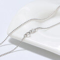 wholesale S925 Sterling Silver Jewelry, White Gold Bead Chain 12mm, Plain Chain Matching Chain Collarbone Chain Manufacturer-0-3