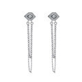 wholesale S925 sterling silver gold-plated ultra-sparkling zirconia drop earrings, manufacturer wholesale-0-30
