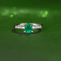 wholesale Silver Gold-Plated Green Emerald Ring for Women, a Hot-Selling Cross-Border E-Commerce Trend on AliExpress and Wish-0-2