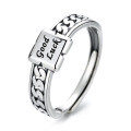 wholesale S925 Sterling Silver Lucky Ring Korean Style Personality Fashion Chain Internet Famous Vintage Trendy Niche Domineering Women's Index Finger-0-4