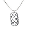 wholesale Metal material 925 silver square diamond necklace for women, Korean Thai silver versatile temperament trendy long pendant chain for sweaters, cool ins style-0-4