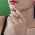 wholesale Silver Gold-Plated Green Emerald Ring for Women, a Hot-Selling Cross-Border E-Commerce Trend on AliExpress and Wish-0-1