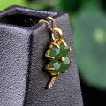 wholesale Gold-plated 925 Sterling Silver with Certificate Light Luxury Hetian Jasper Four-Leaf Clover Pendant Necklace for Women-0-1
