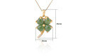 wholesale Gold-plated 925 Sterling Silver with Certificate Light Luxury Hetian Jasper Four-Leaf Clover Pendant Necklace for Women-0-6