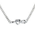 wholesale S925 Sterling Silver Knotted Heart Pendant Necklace, Trendy Women's Collarbone Chain, Dongdaemun Retro Thai Silver Necklace Chain, Drop Shipping-0-4