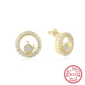 wholesale S925 Sterling Silver Multi-Color Zircon Floral Hoop Earrings, Luxury Cute Earrings Direct from Manufacturer-0-32