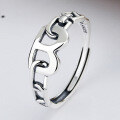 wholesale 925 Sterling Silver B Letter Adjustable Ring Trendy Korean Style Ins Fashion Index Finger Jewelry-0-0