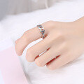 wholesale 925 Sterling Silver B Letter Adjustable Ring Trendy Korean Style Ins Fashion Index Finger Jewelry-0-3