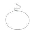 wholesale S925 Sterling Silver Cloud-Pull Anklet, Beach Double-Clasp Chain Anklet, Simple and Versatile, Cross-Border, Wholesale from Manufacturers-0-4