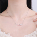 wholesale S925 Sterling Silver Creative Design Bow Necklace for Women, Thin and Elegant, Niche Birthday Gift for Girlfriend-0-2