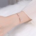 wholesale Rose gold, 925 sterling silver, minimalist, ins, small waist chain bracelet-0-2