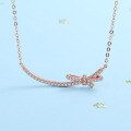 wholesale S925 Sterling Silver Creative Design Bow Necklace for Women, Thin and Elegant, Niche Birthday Gift for Girlfriend-0-0