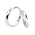 wholesale S925 Sterling Silver Diamond-shaped Black and White Light Luxury Long-distance Couple Rings, Niche Design Valentine's Day Gift-0-4